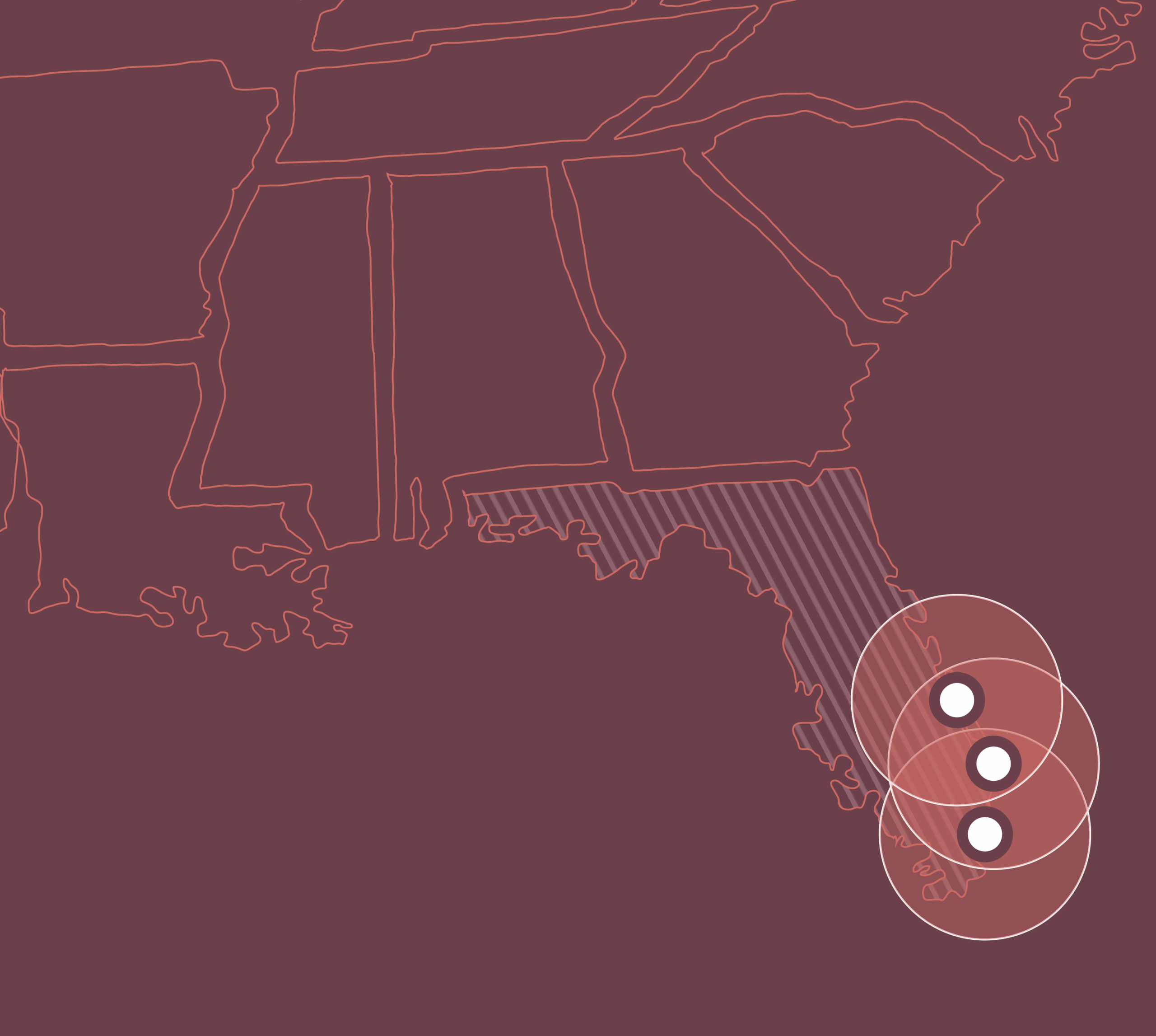 Map showing UOVO Wine's locations in Florida.