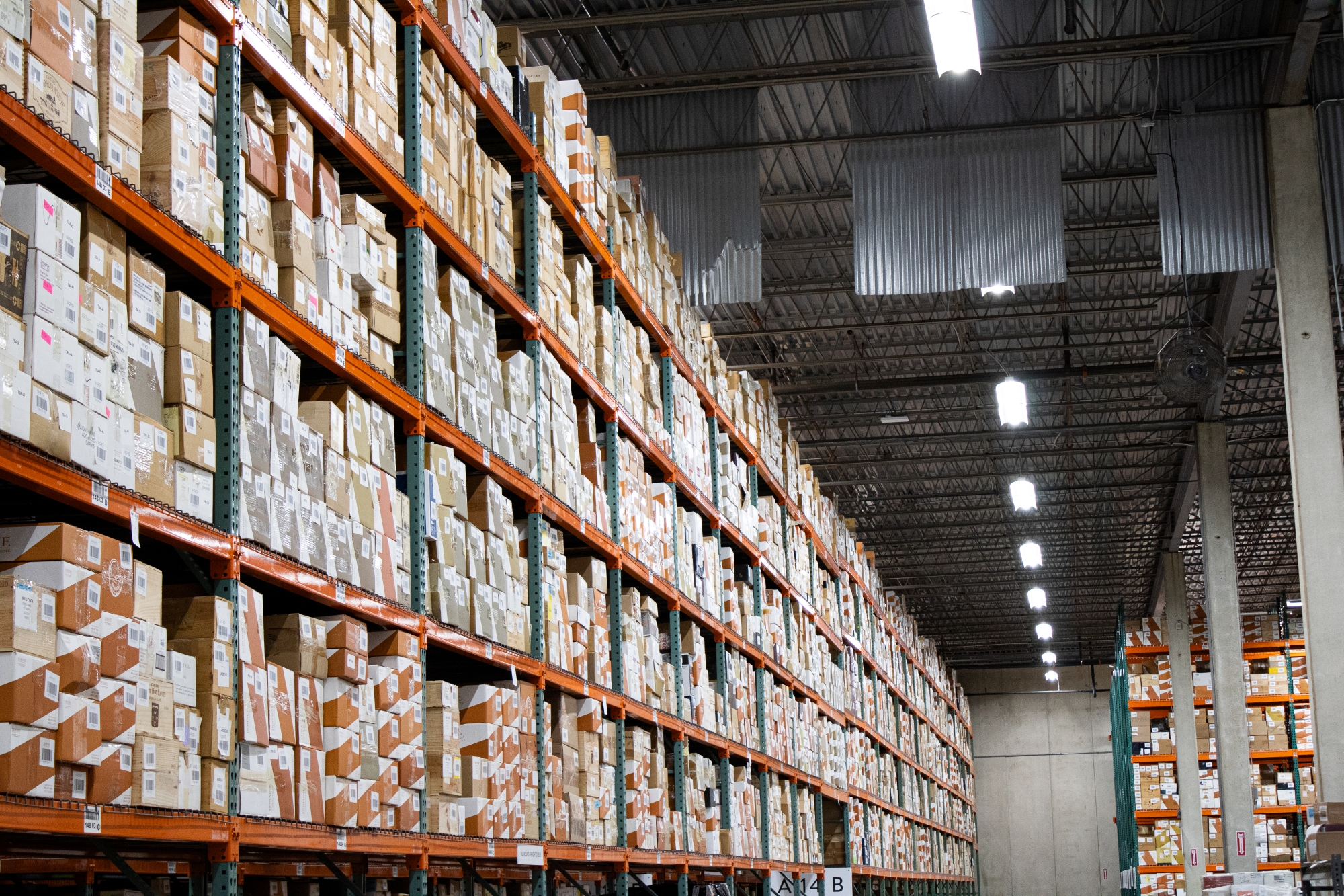 Storage at UOVO Wine's Edison facility